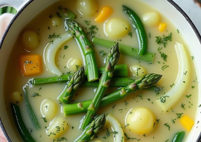 Easter Creamy Spring Vegetable Soup