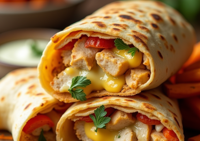 Garlic Chicken Wraps