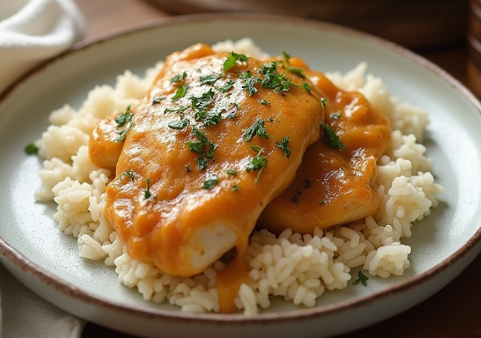Smothered Chicken and Rice