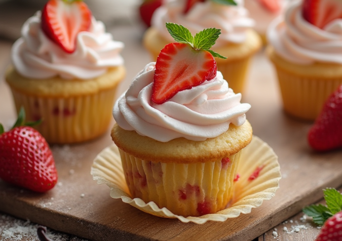 Strawberry Shortcake Cupcakes