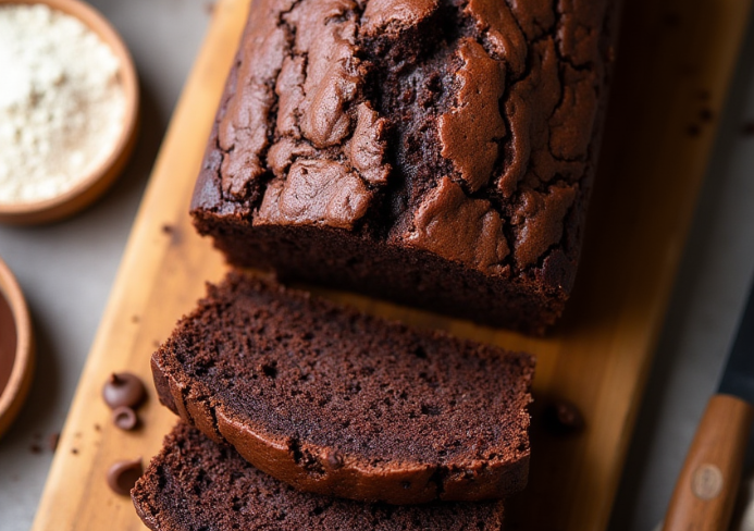 chocolate zucchini protein bread