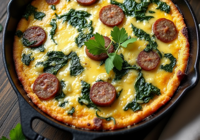 Sausage Spinach Frittata