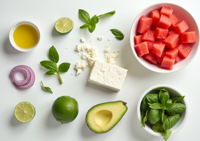 Watermelon feta salad