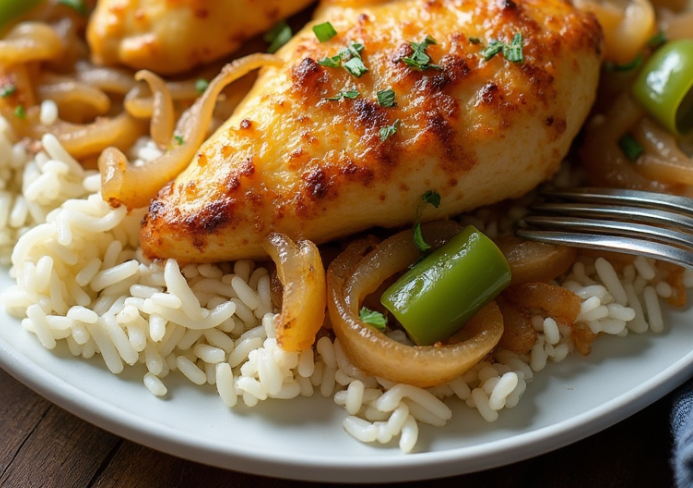 Smothered Chicken and Rice