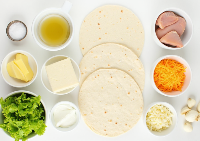 Garlic Chicken Wraps
