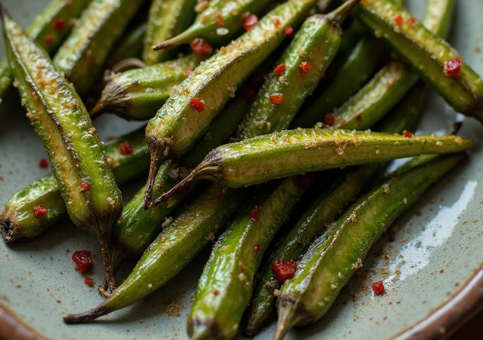 Oven Roasted Okra