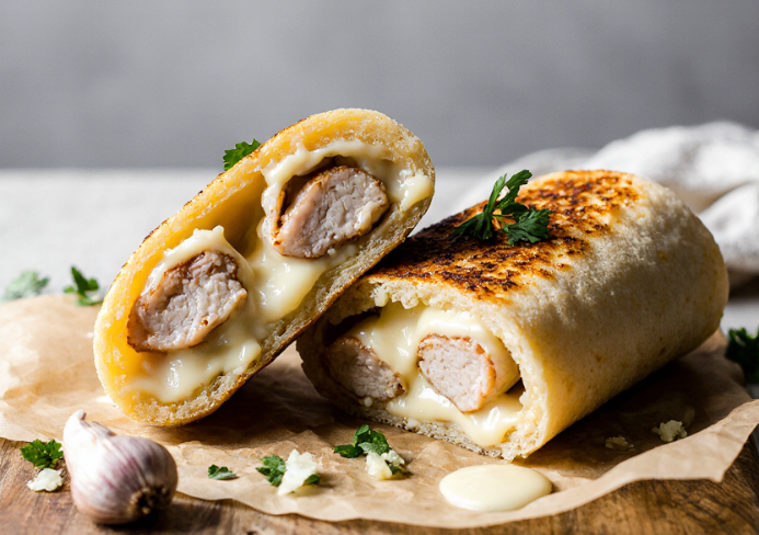 garlic chicken wraps