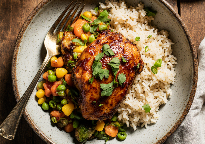 honey bbq chicken rice