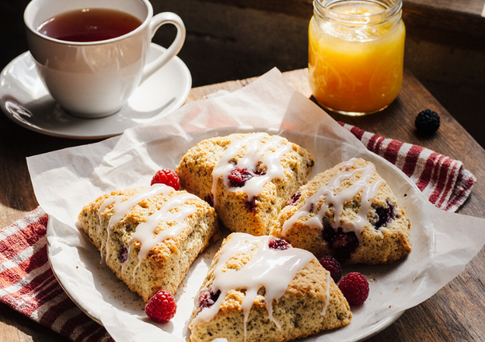lemon raspberry scones