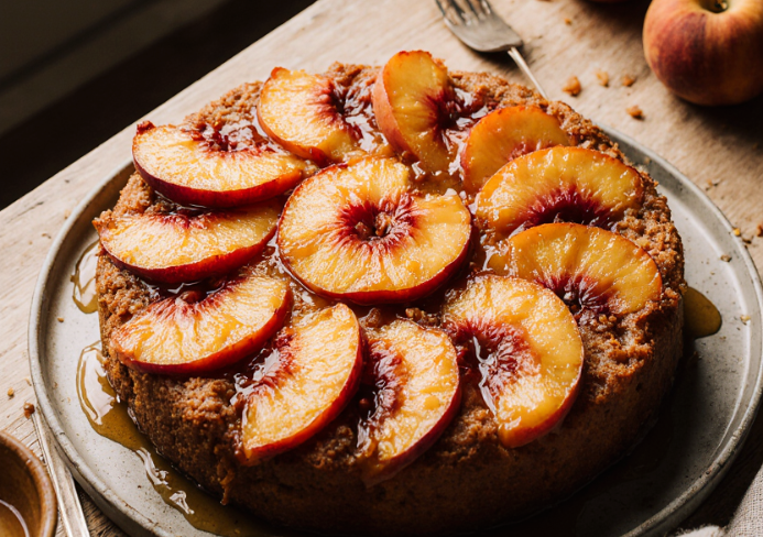 peach upside down cake