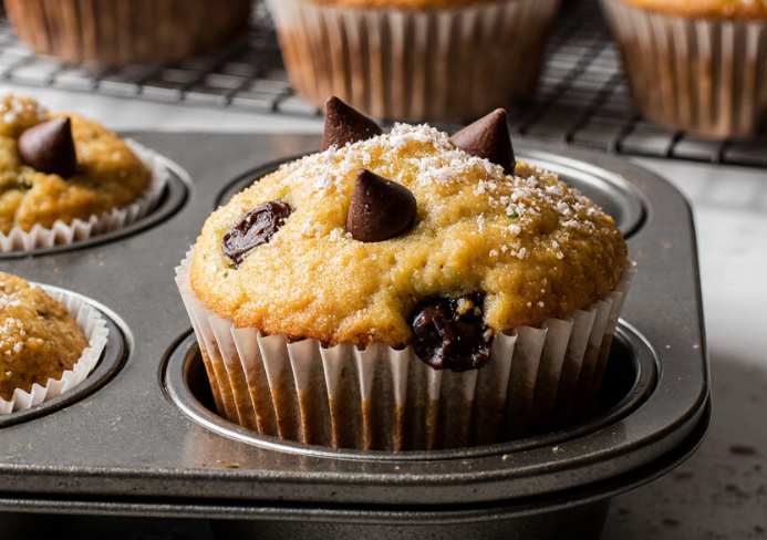 chocolate chip zucchini muffins