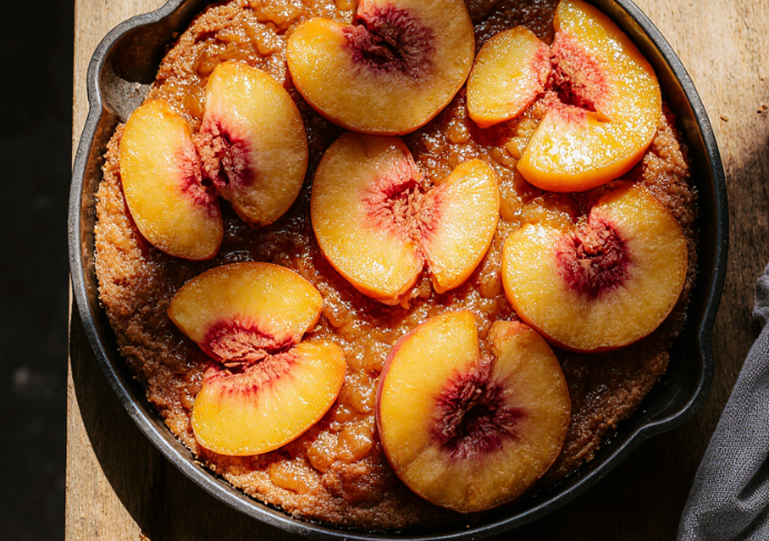 peach upside down cake