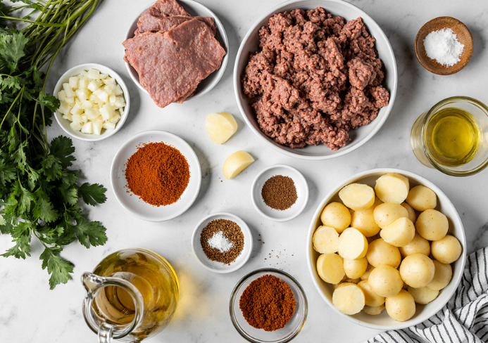 ground beef and potatoes