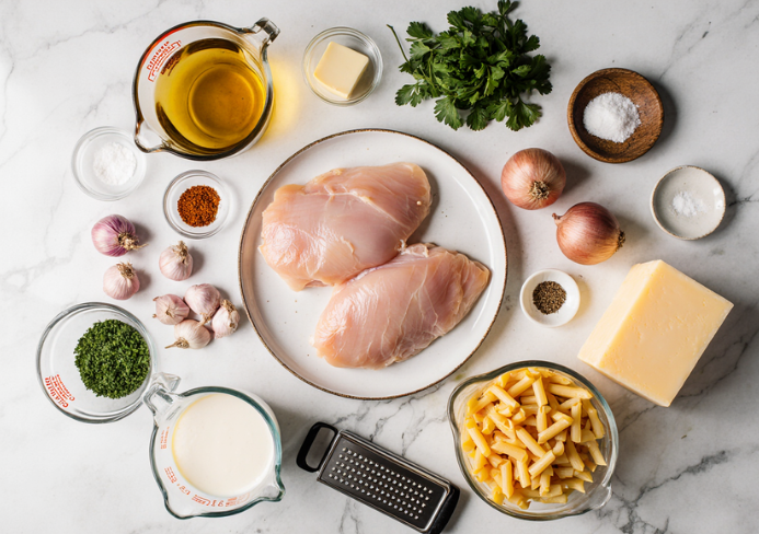 garlic parmesan chicken pasta
