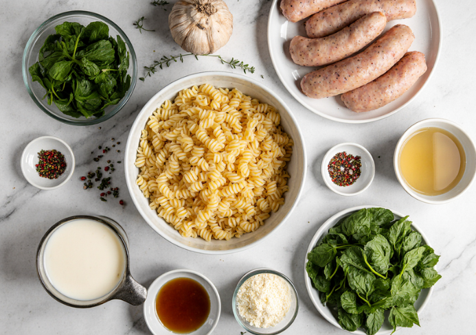 chicken sausage orzo