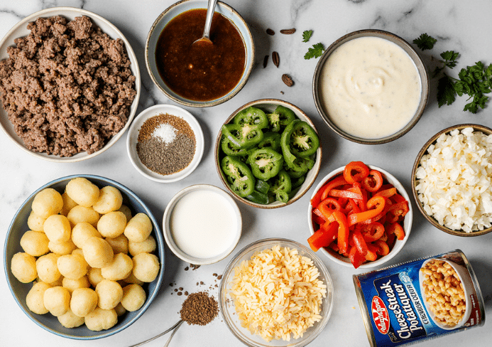 cheesesteak potato casserole