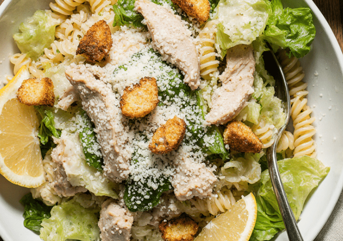 chicken caesar pasta salad