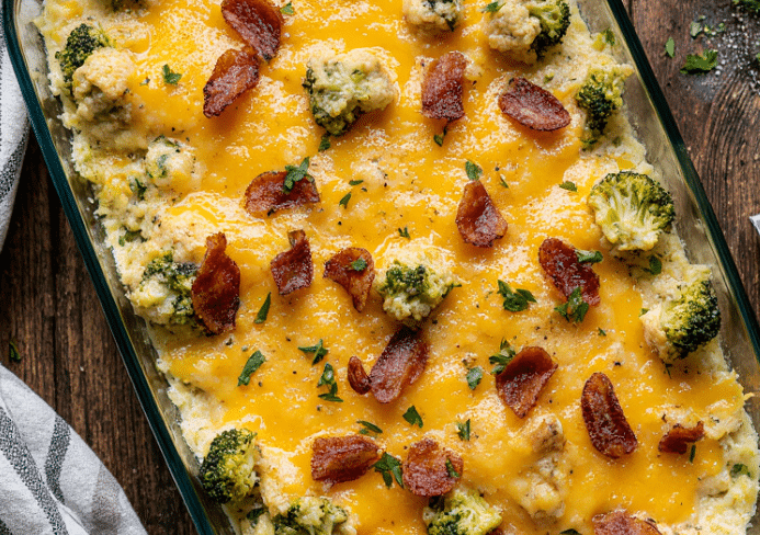 Cauliflower Broccoli Casserole