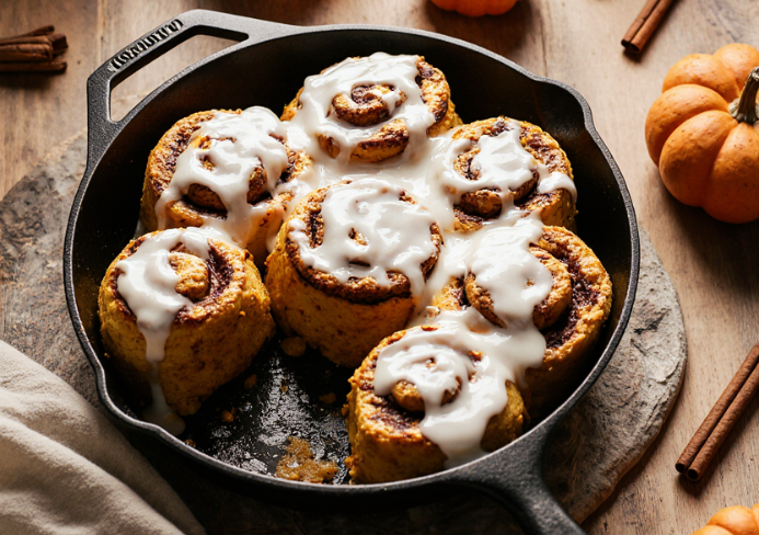 pumpkin butter cinnamon rolls