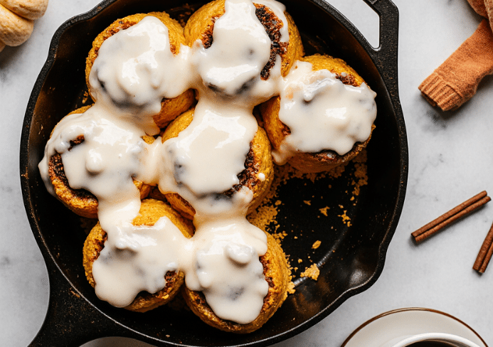 small batch pumpkin cinnamon rolls