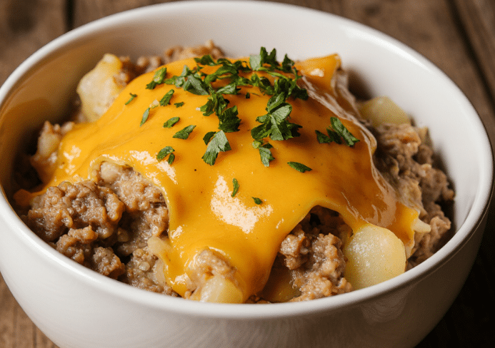 cheesesteak potato casserole
