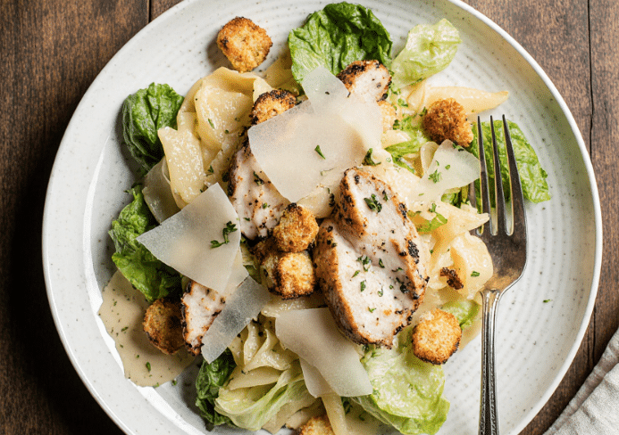 chicken caesar pasta salad
