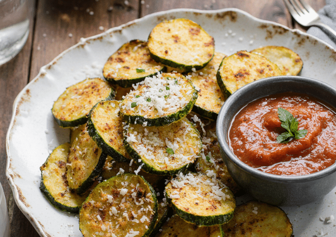 I'm Officially ADDICTED To These Parmesan Zucchini Fries!