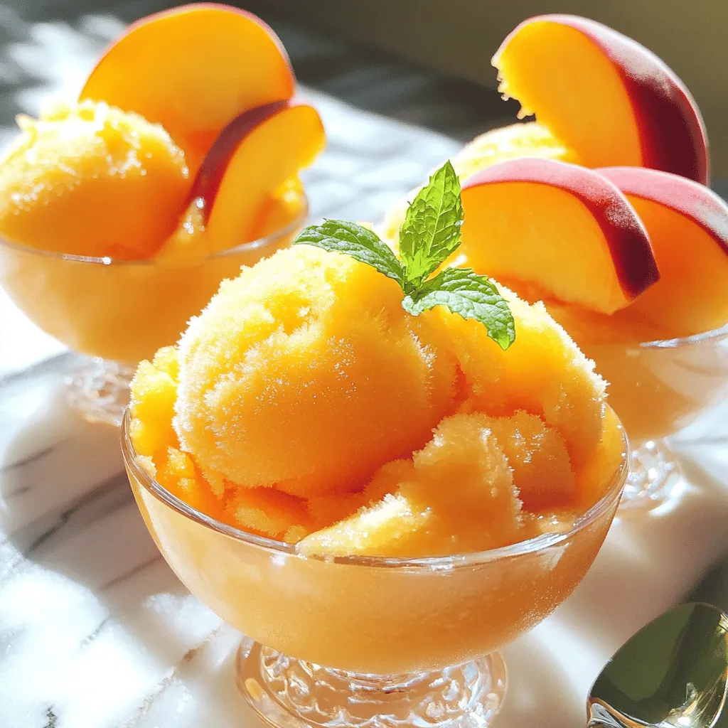 Deliciously Easy Vegan Peach Sorbet Recipe