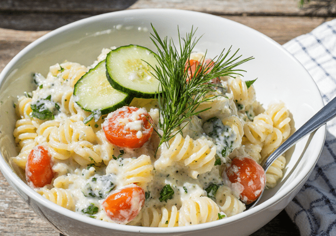 cucumber pasta salad