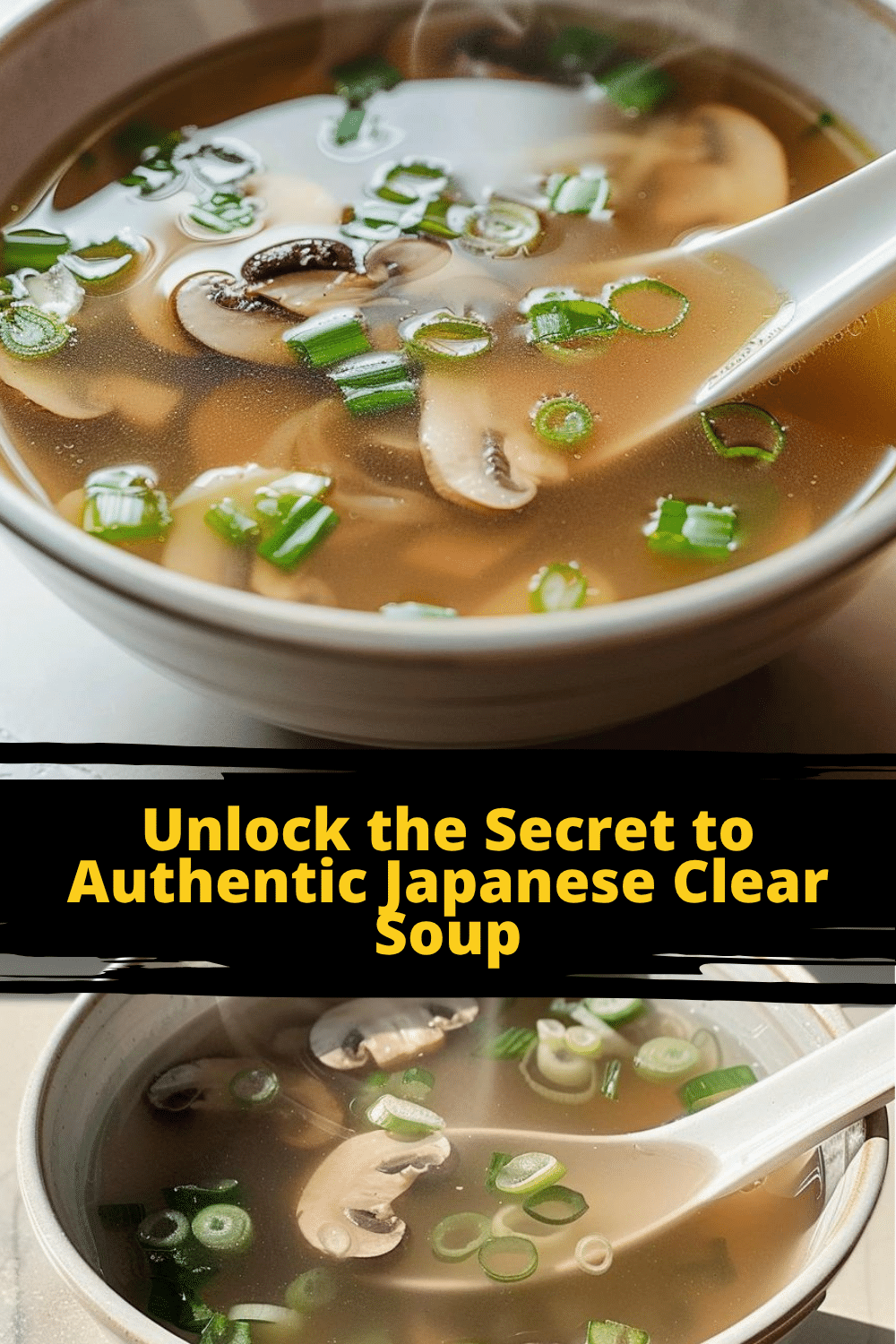 Authentic Japanese Clear Soup Recipe with onion wedges