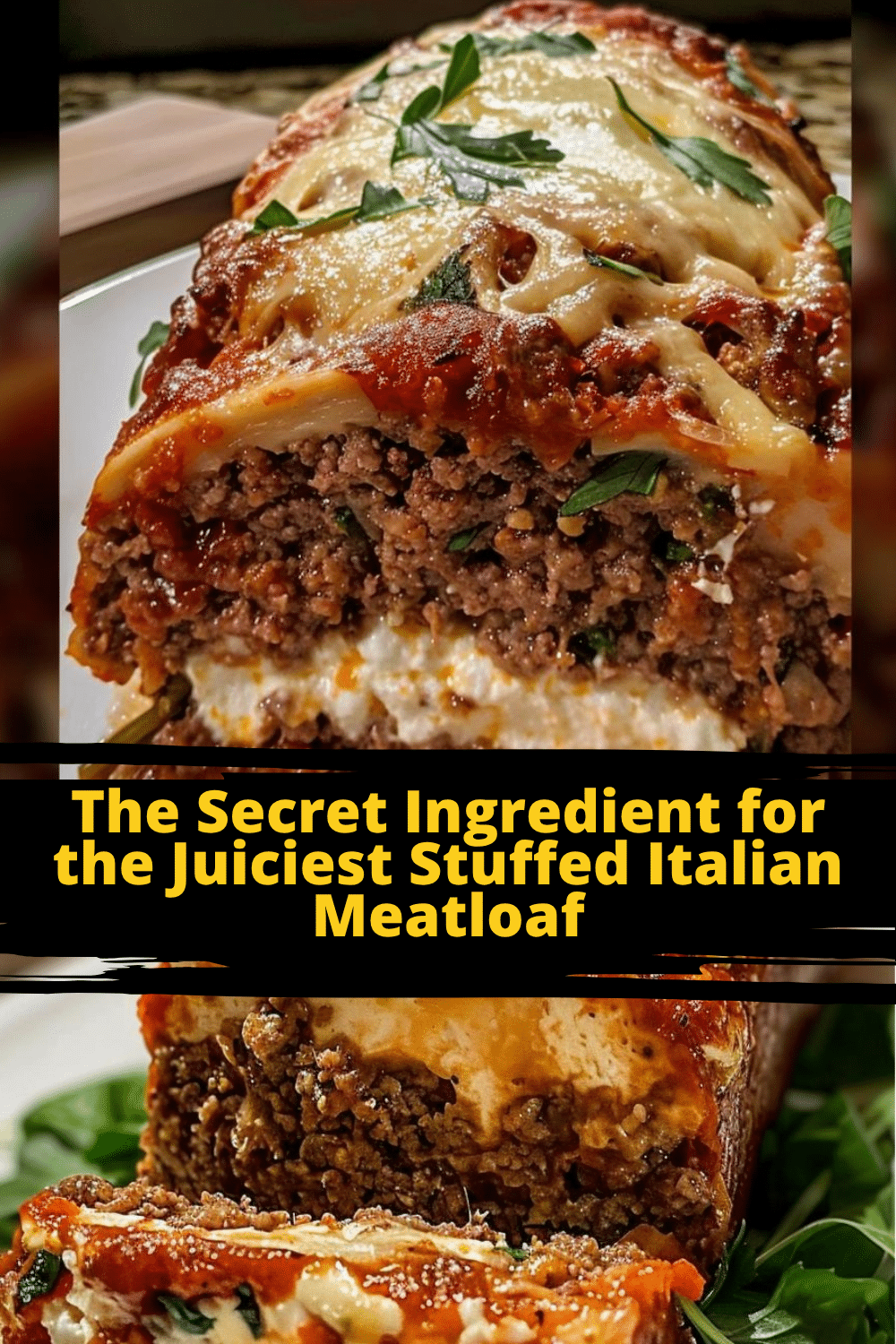 Easy Cheese Stuffed Italian Meatloaf Recipe