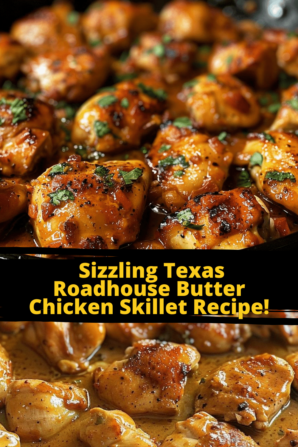 Serving of Texas Roadhouse Inspired Chicken Skillet