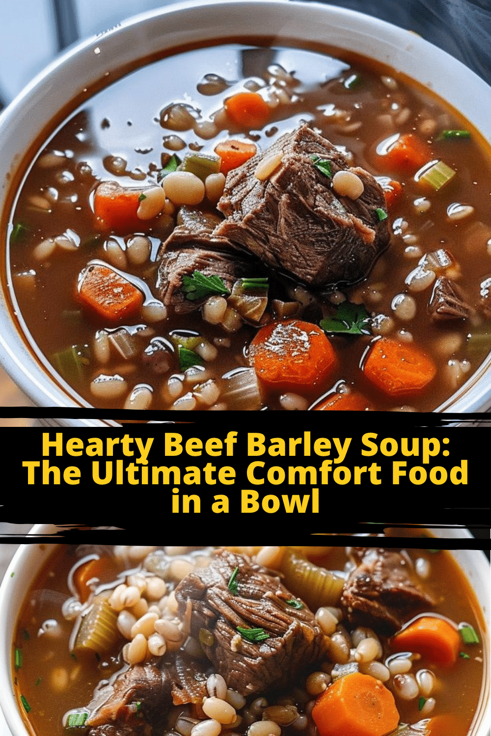 Best Beef Barley Soup with Mushrooms