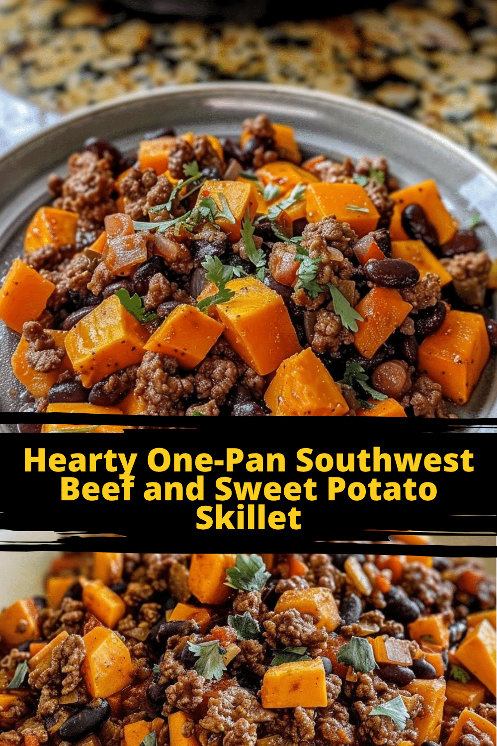 Quick Southwest Beef and Sweet Potato Skillet Loaded with Vegetables