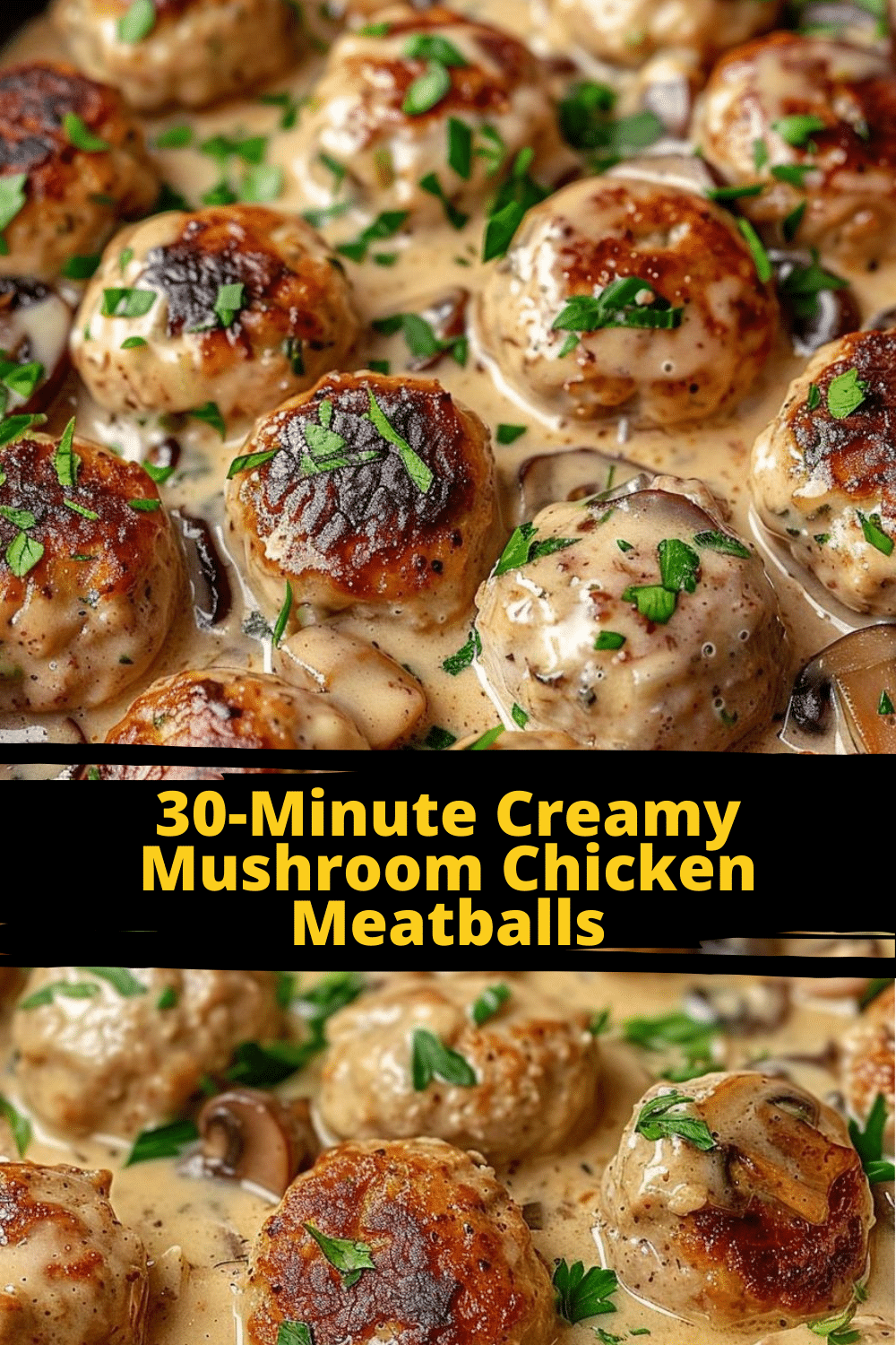 Family Dinner Chicken Meatballs Family-friendly Creamy Mushroom Chicken Meatballs in 30 minutes