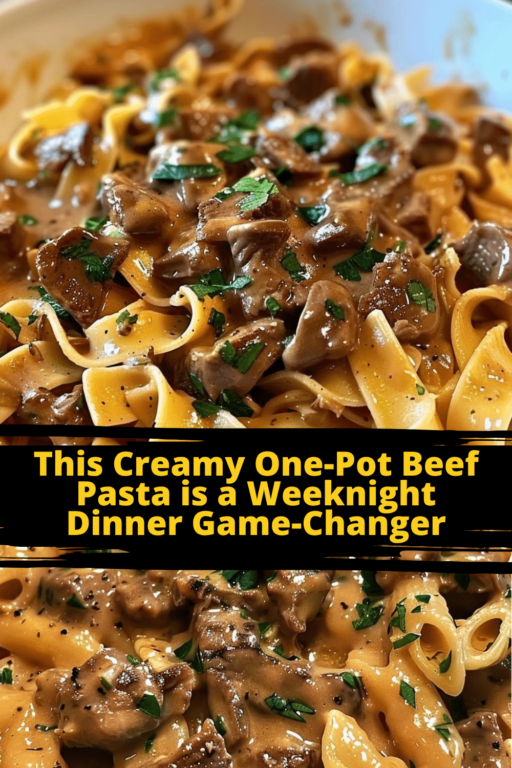 Delicious Creamy Beef Pasta in Garlic Butter Sauce