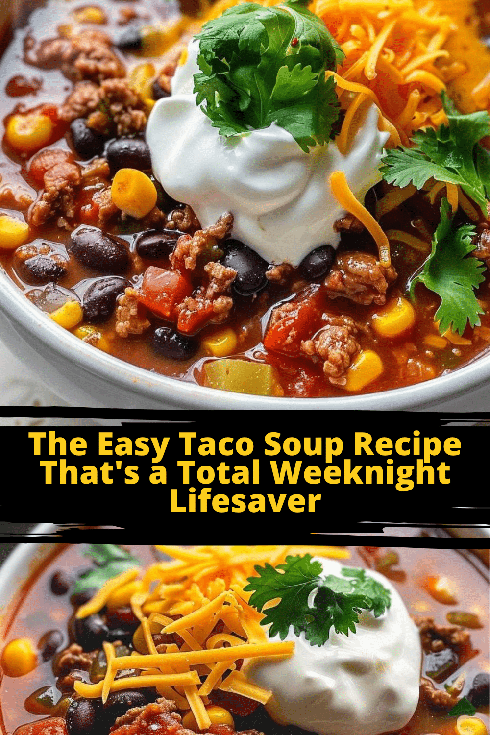 Quick Easy Taco Soup in a Slow Cooker