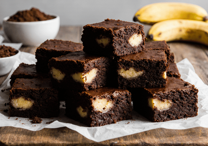 3 ingredient brownies with banana