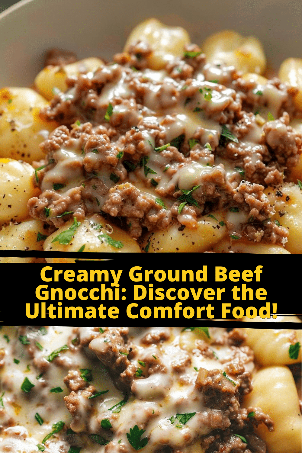 Cheesy Gnocchi and Beef Indulgence Cheesy Creamy Ground Beef Gnocchi Dish