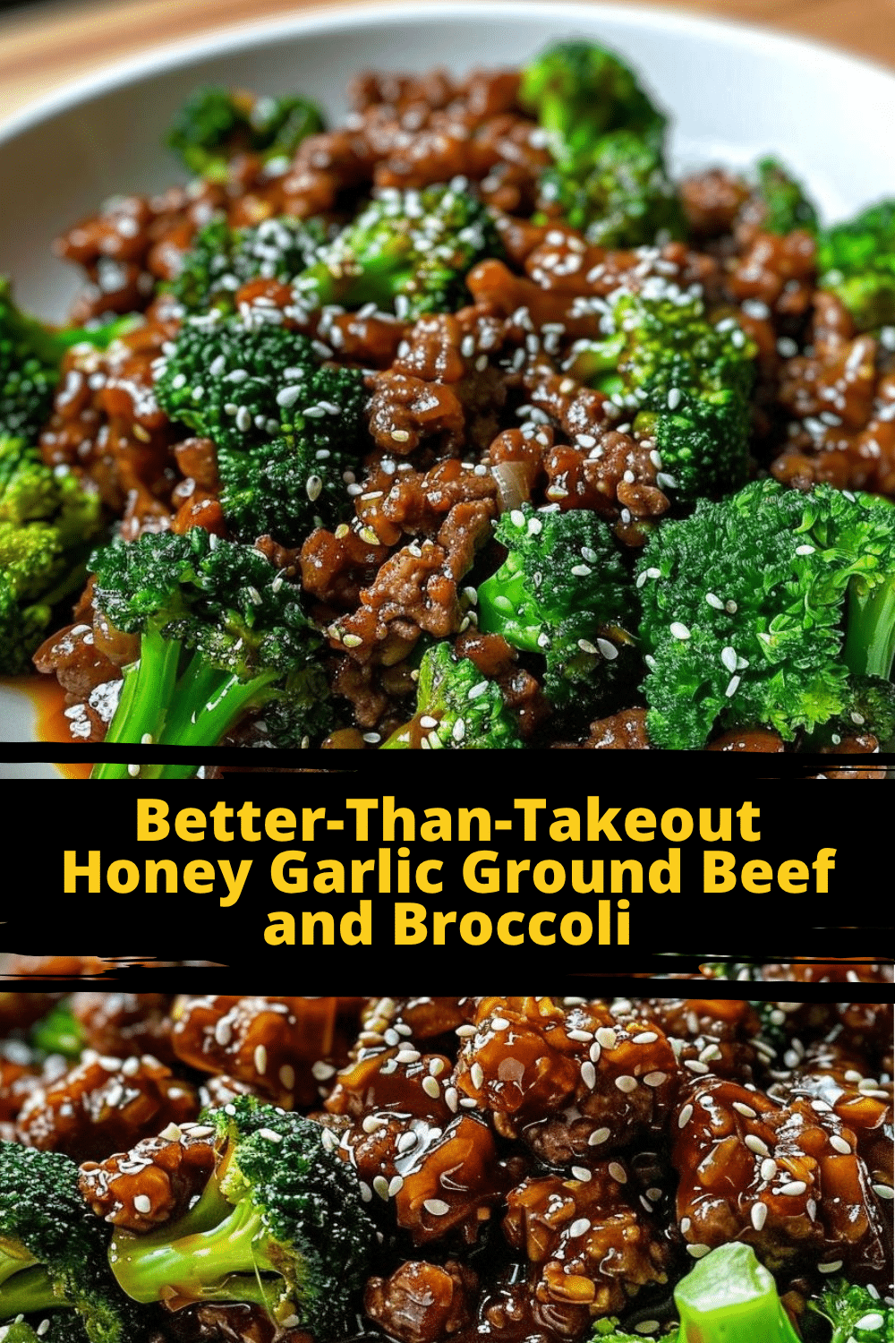 One-pot Honey Garlic Ground Beef and Broccoli with a rich sauce