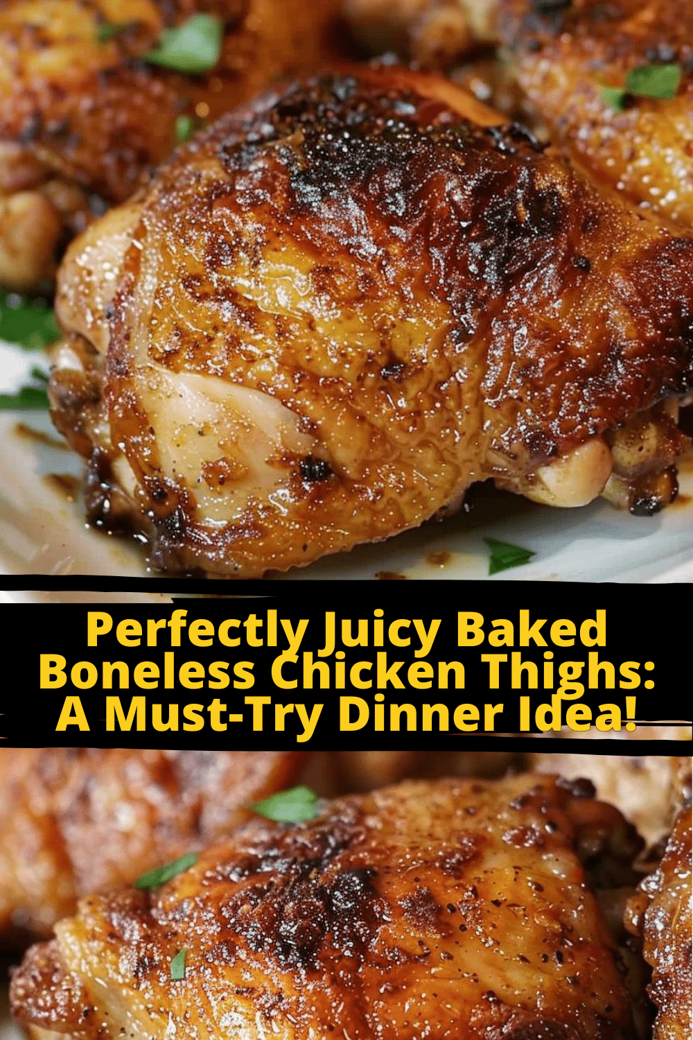 Honey Mustard Glazed Baked Thighs Easy Baked Boneless Chicken Thighs with Honey Mustard Glaze