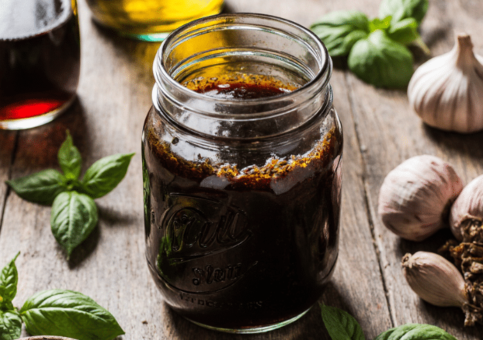 How to Make Balsamic Basil Vinaigrette in 5 Minutes!