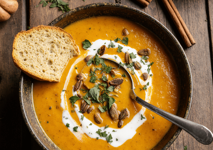 Pumpkin and Sweet Potato Soup