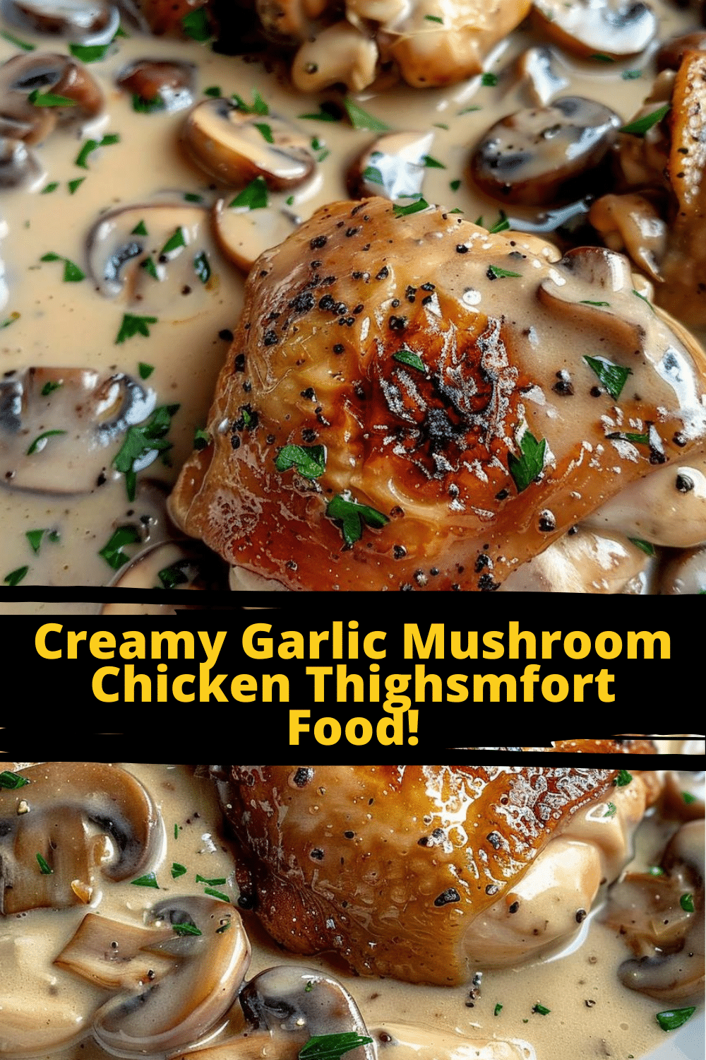 One-Pot Mushroom Chicken Simplicity One-pot creamy garlic mushroom chicken thighs recipe