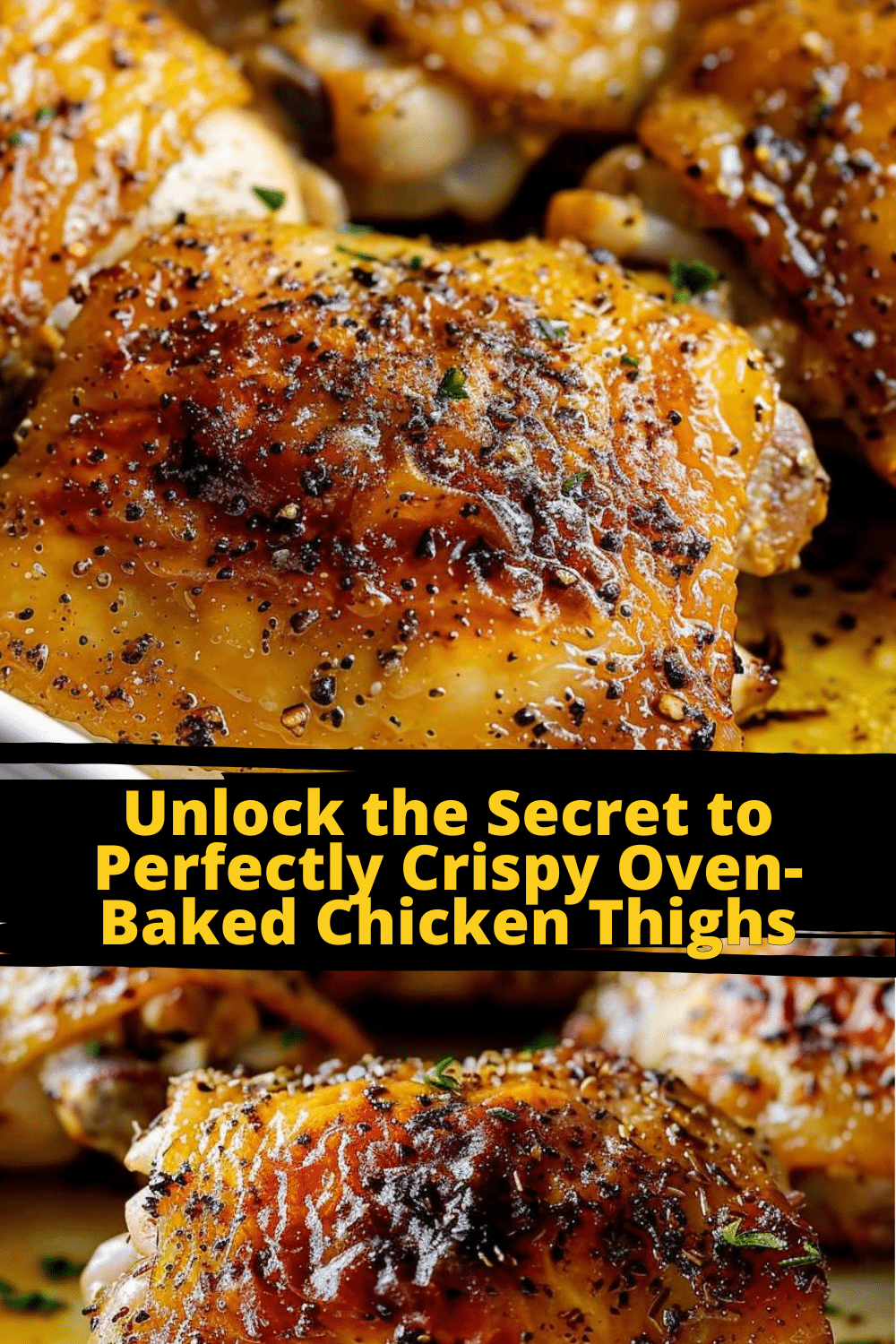 Crispy Chicken Thighs with Veggies Crispy Oven-Baked Chicken Thighs with a Side of Roasted Vegetables