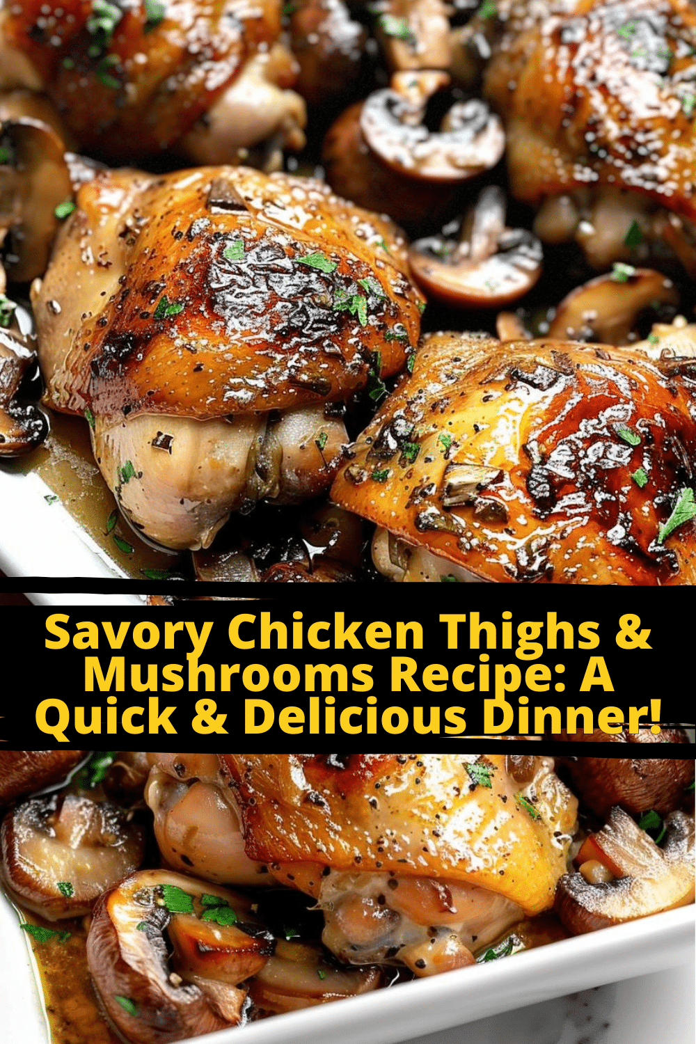 Grilled Mushroom Glazed Thighs Grilled easy chicken thighs with mushroom glaze