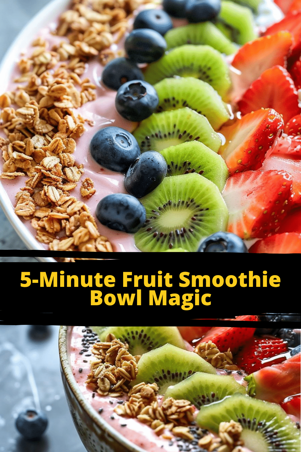 Nutritious Yogurt Bowl Creation Healthy 5-Minute Greek Yogurt and Banana Smoothie Bowl Recipe