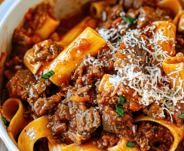 Beef Pasta in Tomato Sauce