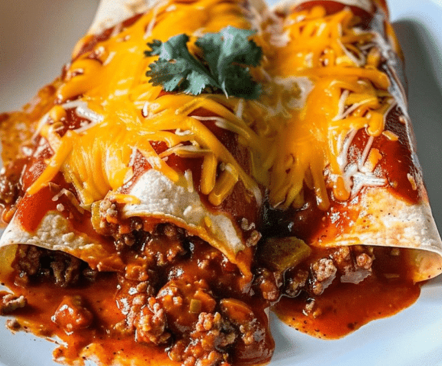 One-Pan Cheesy Enchiladas Delight Cheesy Ground Beef Enchiladas