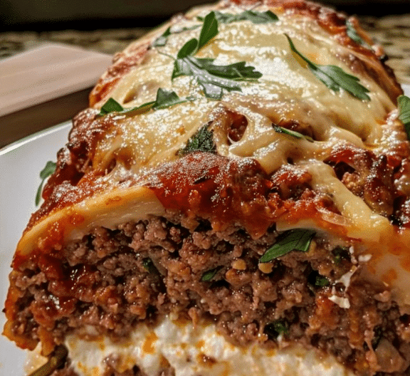 Stuffed Italian Meatloaf